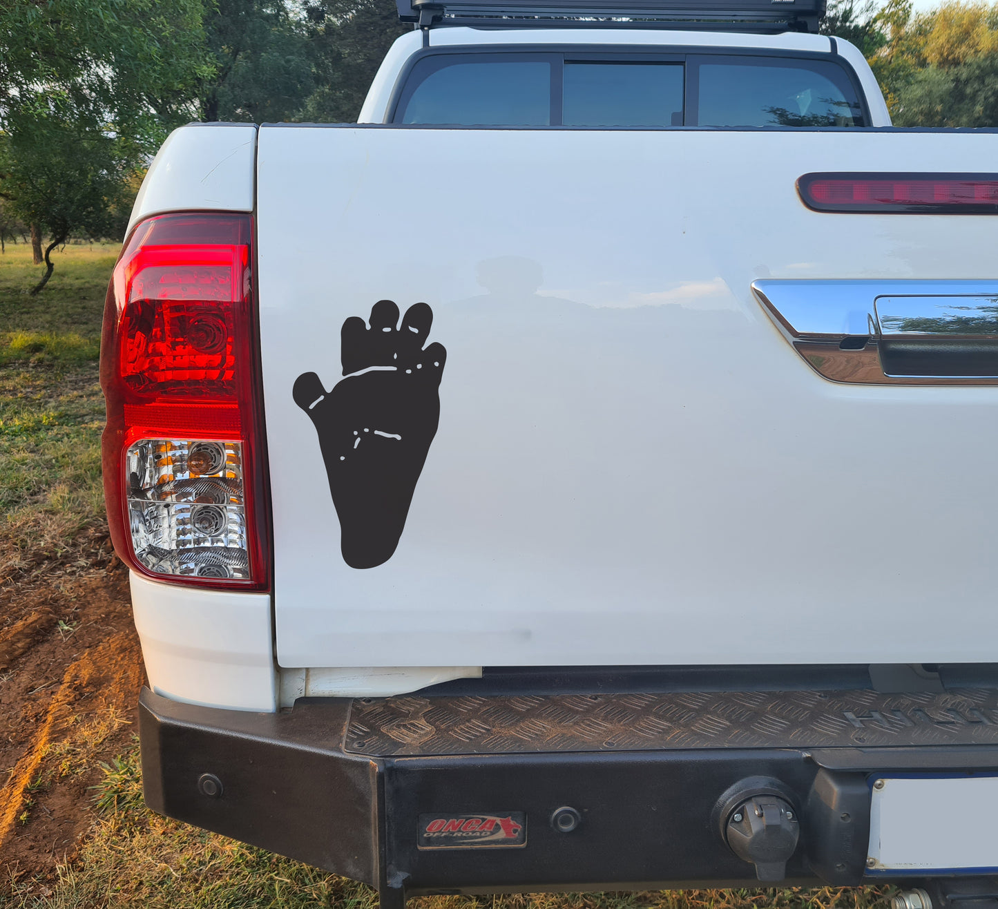 Baboon Bobbejaan Paw Pote Tracks Bakkie Car Vehicle Vinyl Decal Sticker Art