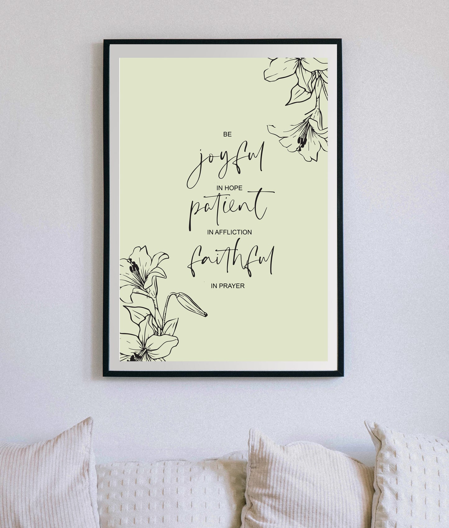 Be Joyful Christian Quote, Scripture, Bible Verse Poster Wall Art