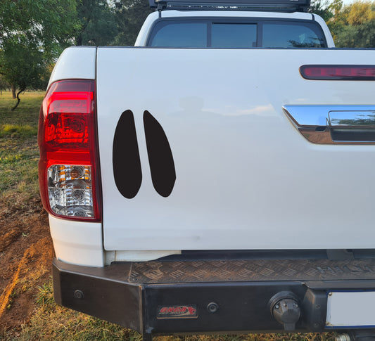 Bosbok Bushbuck Paw Pote Tracks Bakkie Car Vehicle Vinyl Decal Sticker Art