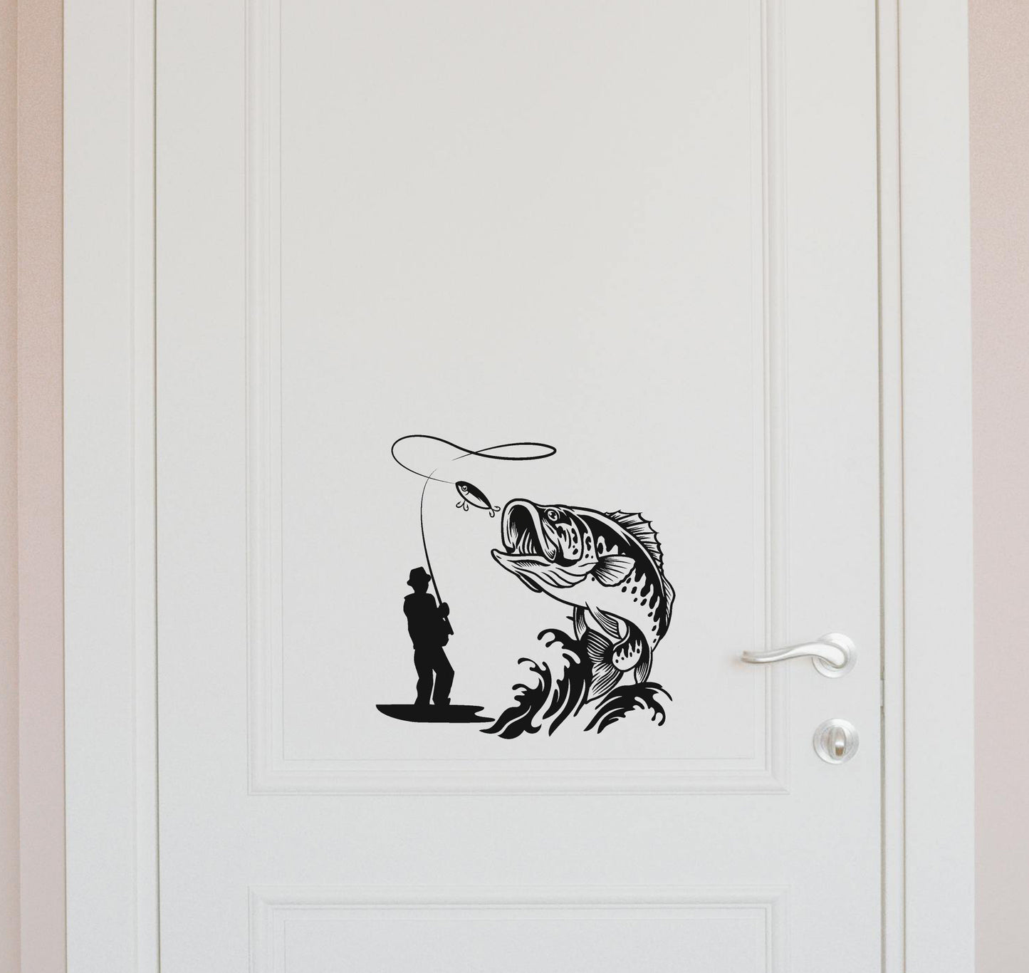 Fishing Visvang Boat Boot V30 Car Wall Decal Sticker Art South Africa