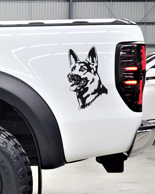 German Shepherd Alsatian Boer Bakkie Car Vehicle Vinyl Decal Sticker Art