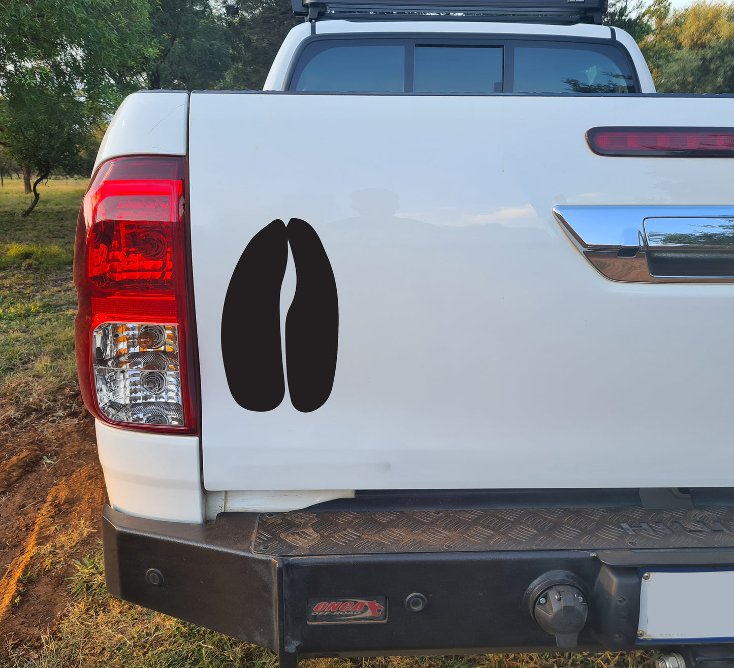 Giraffe Kameelperd Paw Pote Tracks Bakkie Car Vehicle Vinyl Decal Sticker Art