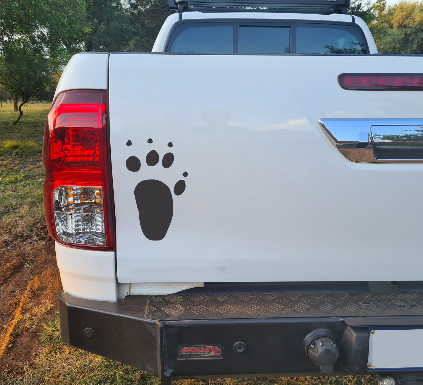 Hedgehog Krimpvarkie Paw Pote Tracks Bakkie Car Vehicle Vinyl Decal Sticker Art
