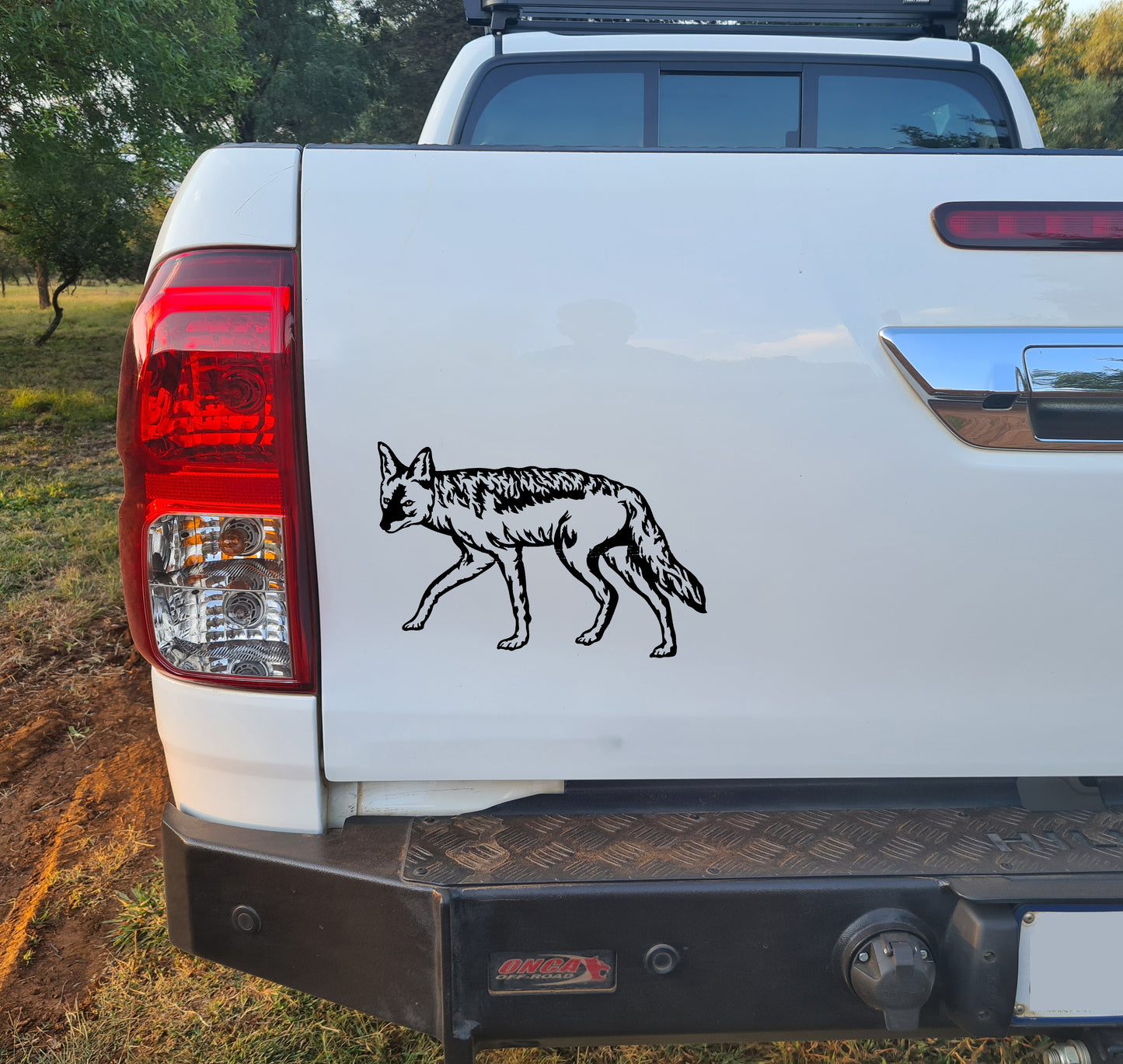 African Black-Backed Jackal Jakkels Bakkie Car Vehicle Vinyl Decal Sticker Art
