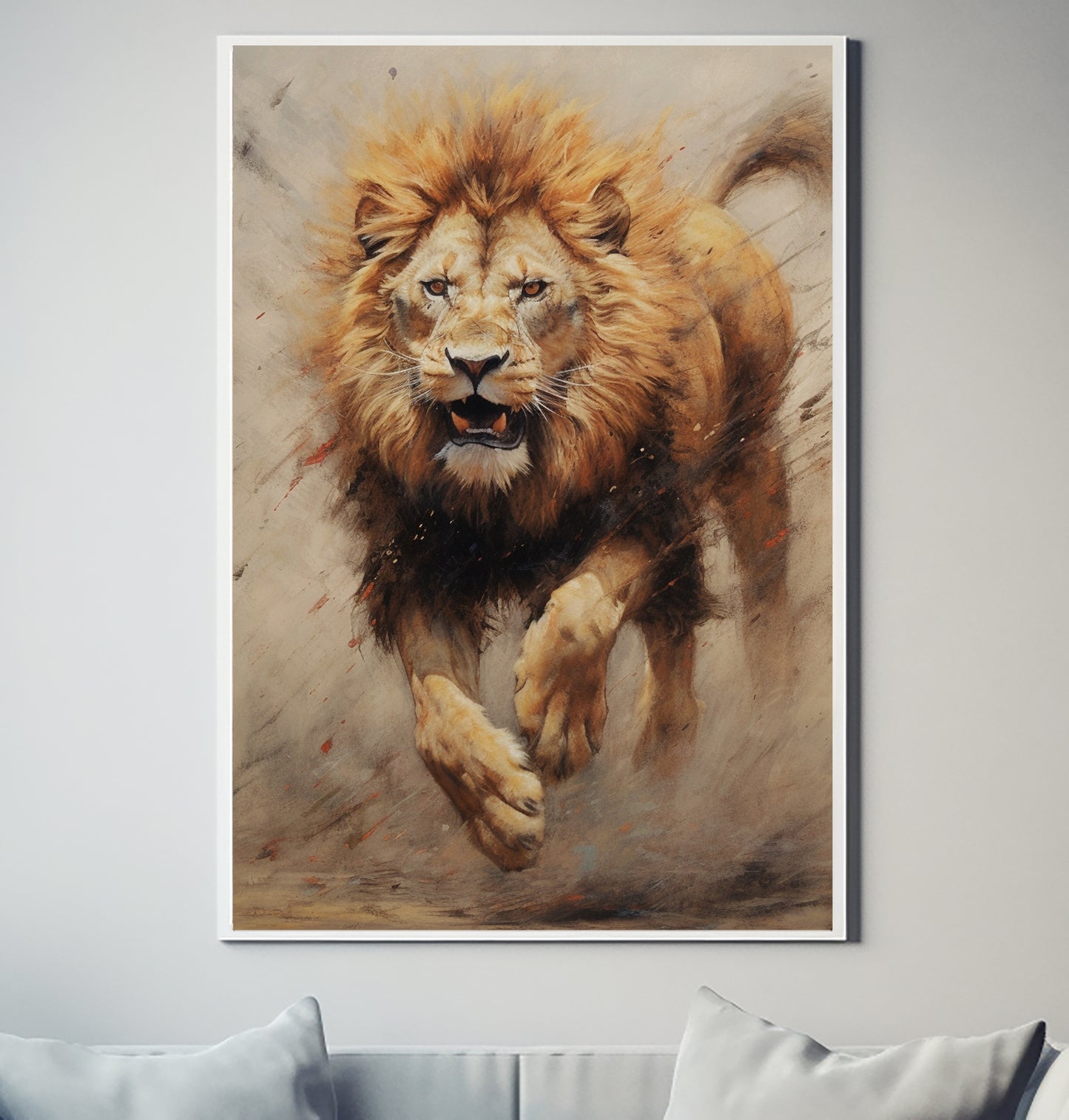 African Lion Leeu Wildlife Decor Poster Wall Art