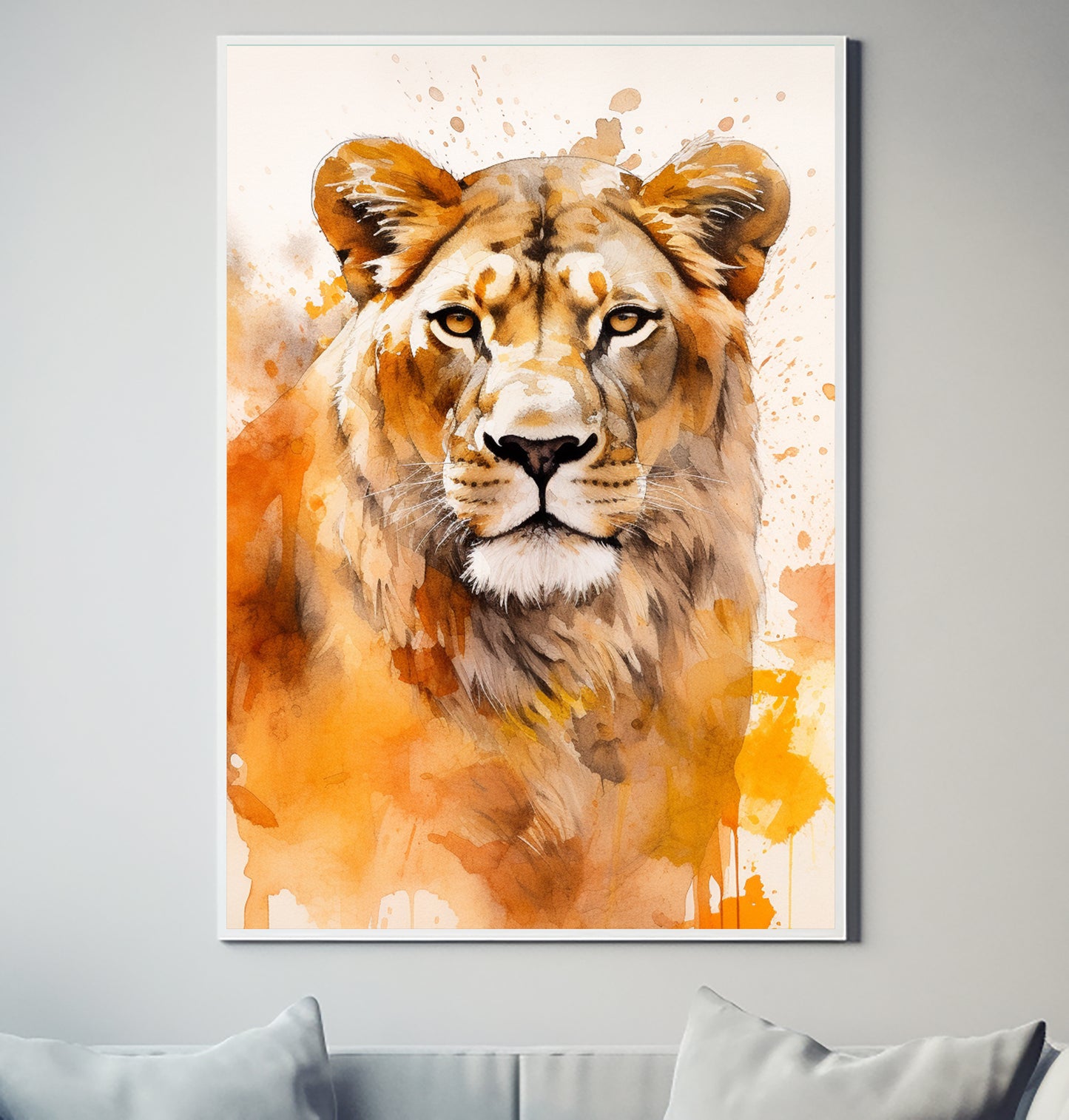 African Lion Leeu V19 Wildlife Decor Poster Wall Art