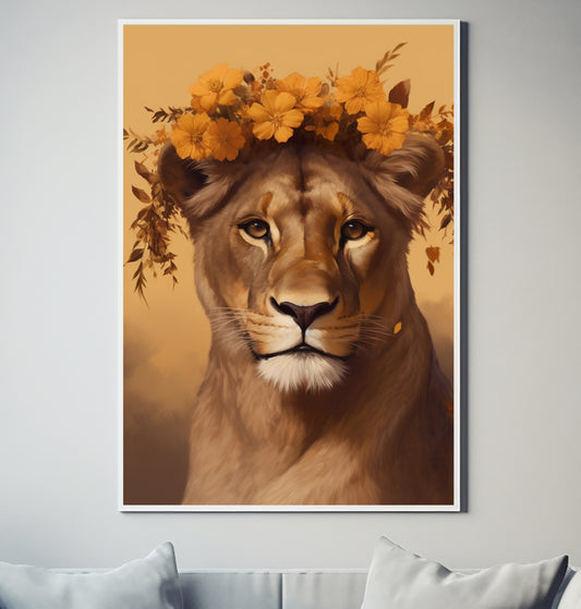 African Lion Leeu V20 Wildlife Decor Poster Wall Art