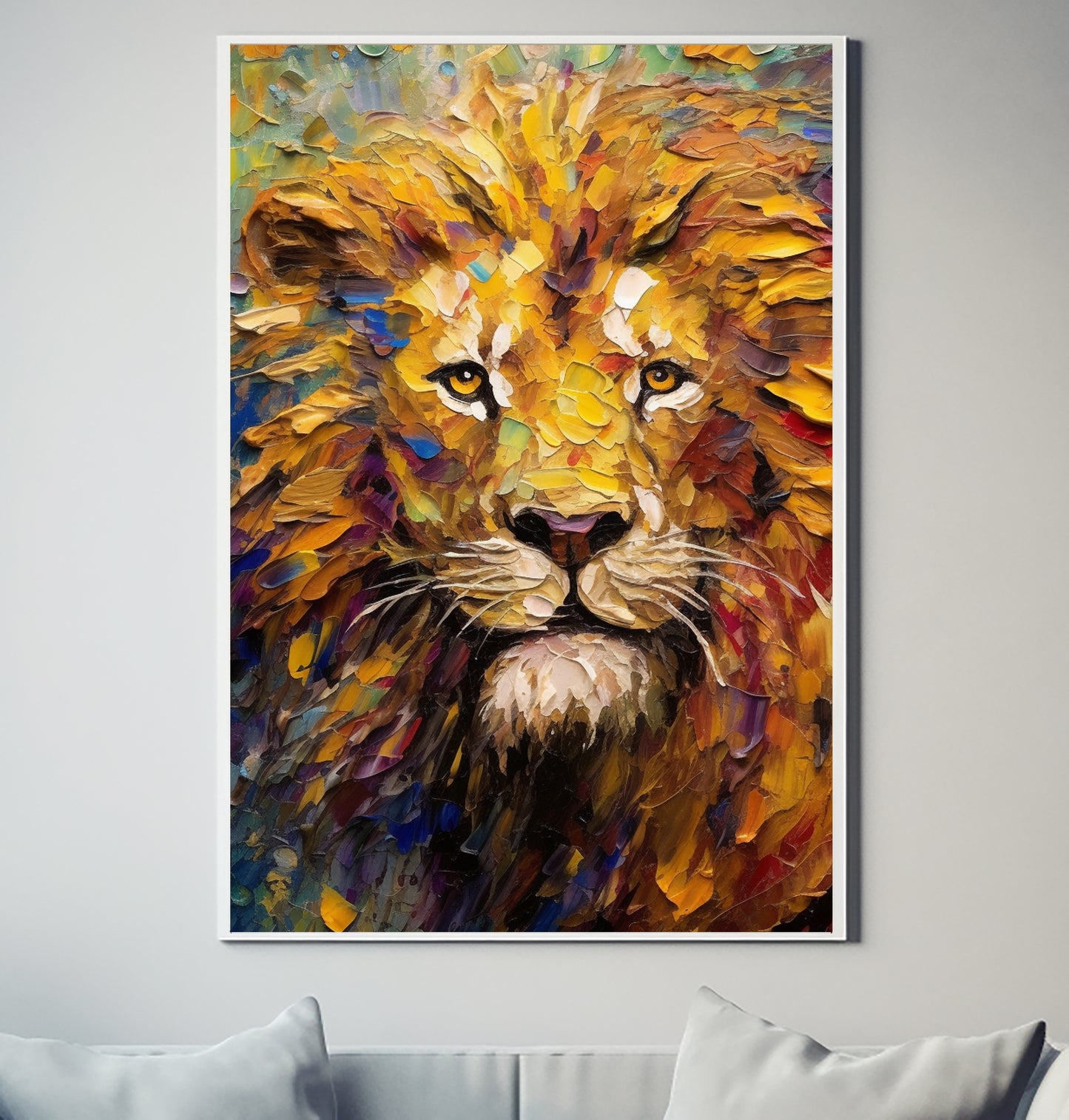 African Lion Leeu V5 Wildlife Decor Poster Wall Art