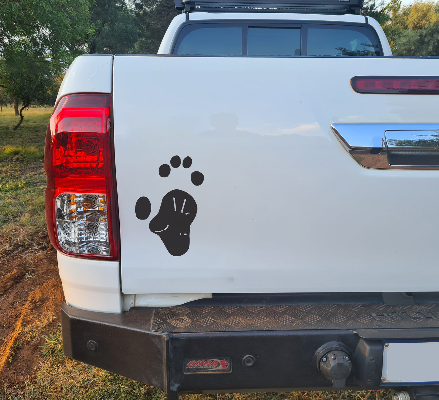 Vervet Monkey Blou Aap Paw Pote Tracks Bakkie Car Vehicle Vinyl Decal Sticker Art