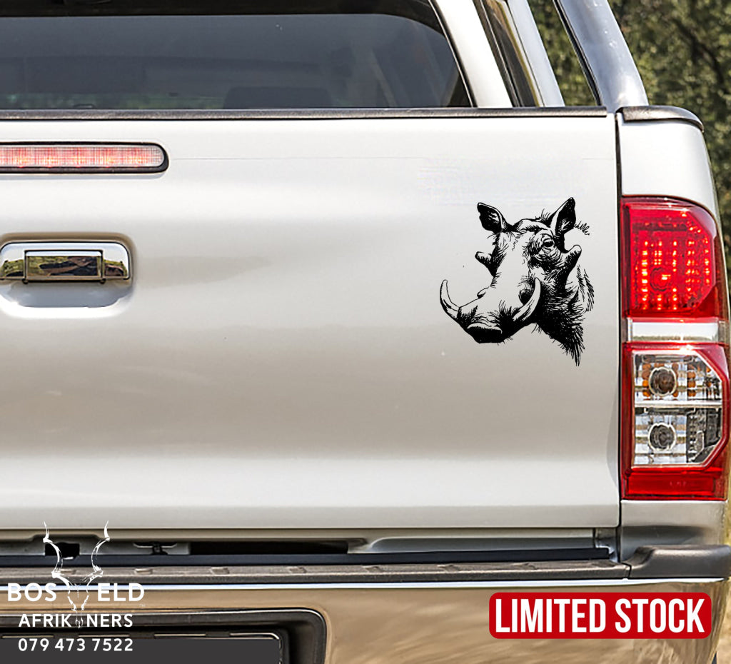 Warthog Head Vlakvark Kop Vinyl Decal Sticker Stickers