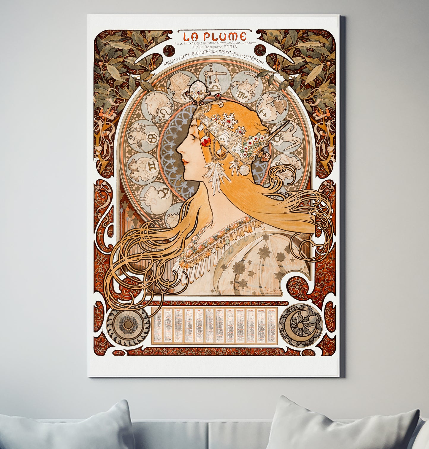 Zodiaque or La Plume Vintage Retro Decor Poster Wall Art South Africa
