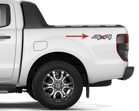 Ford Ranger Bakkie 4x4 Red Version Vinyl Decal Sticker
