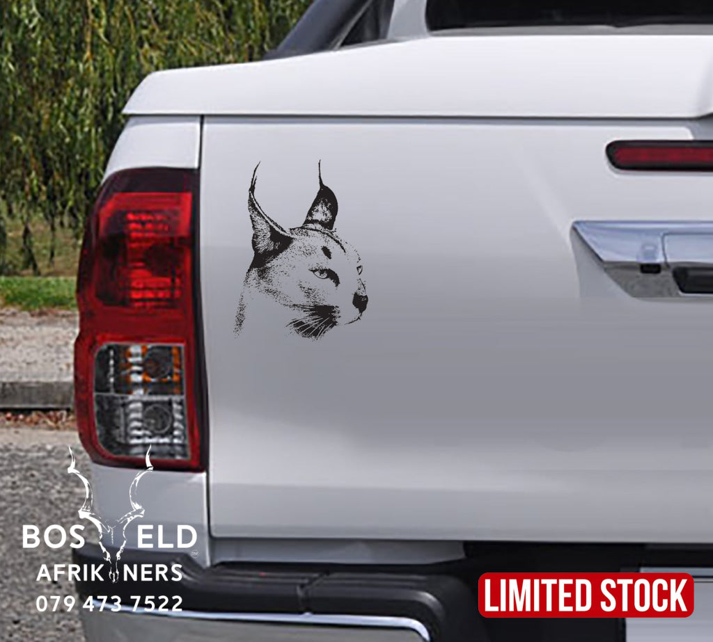 African Caracal Rooikat Sunset Cat Wildlife Safari Bakkie Vinyl Decal Sticker Stickers