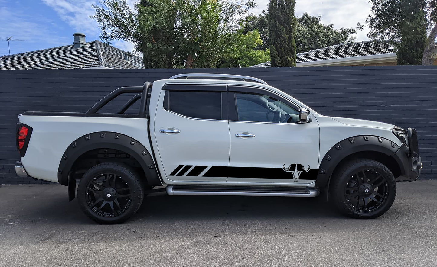 Buffel Buffalo Skull Nissan Navara Bakkie Decal Sticker Graphics Kit SA