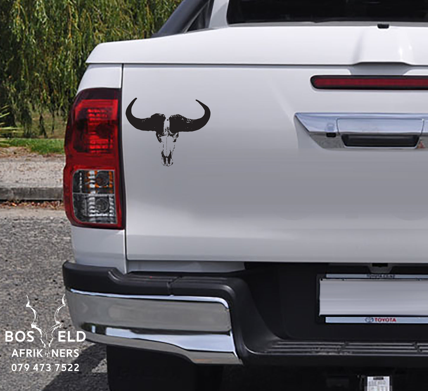 Cape buffalo buffel Skull Vinyl Decal Sticker