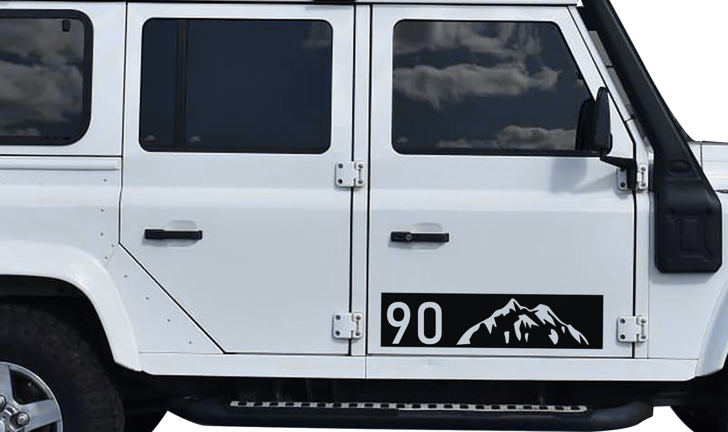 Mountain #4 Land Rover Defender 90 Vinyl Decal Sticker Graphics Kit SA