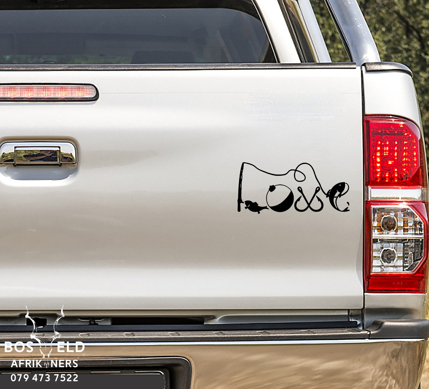 Love Fishing Art Vinyl Decal Sticker