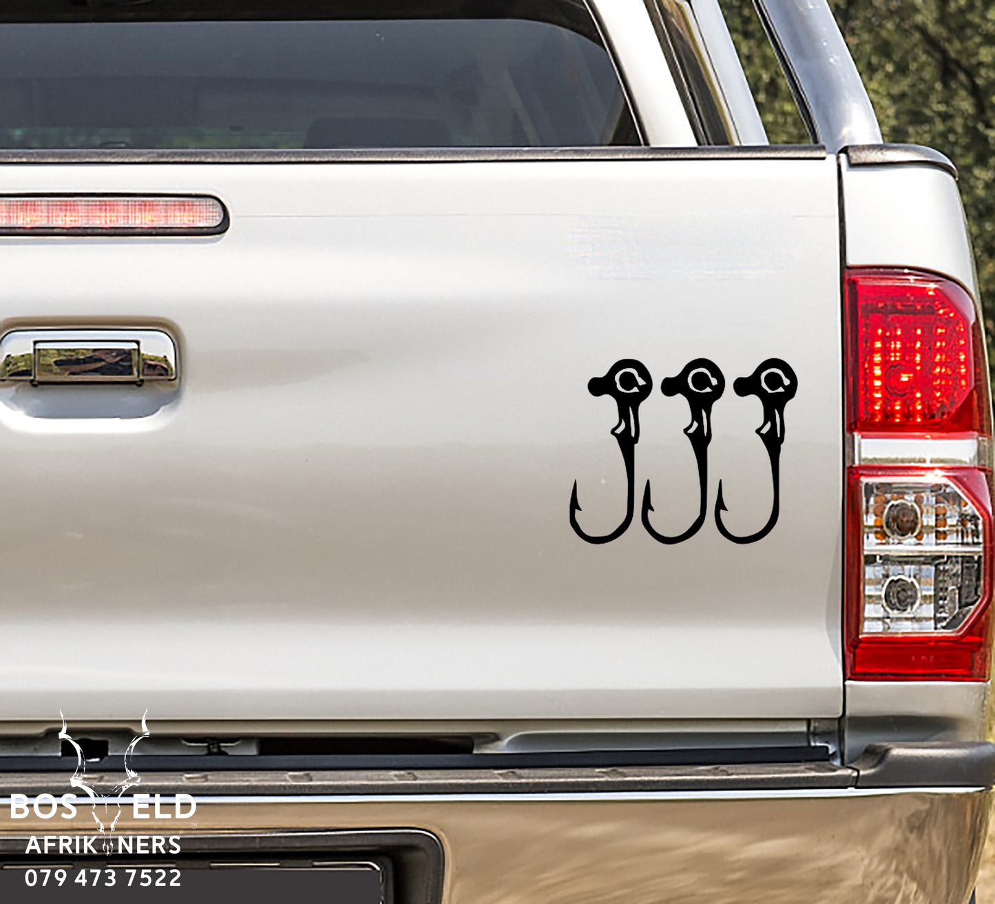 Fishing Hook Visvang Hoek Vinyl Decal Sticker