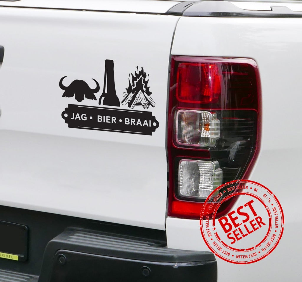Jag Bier En Braai Vinyl Sticker Vinyl Sticker