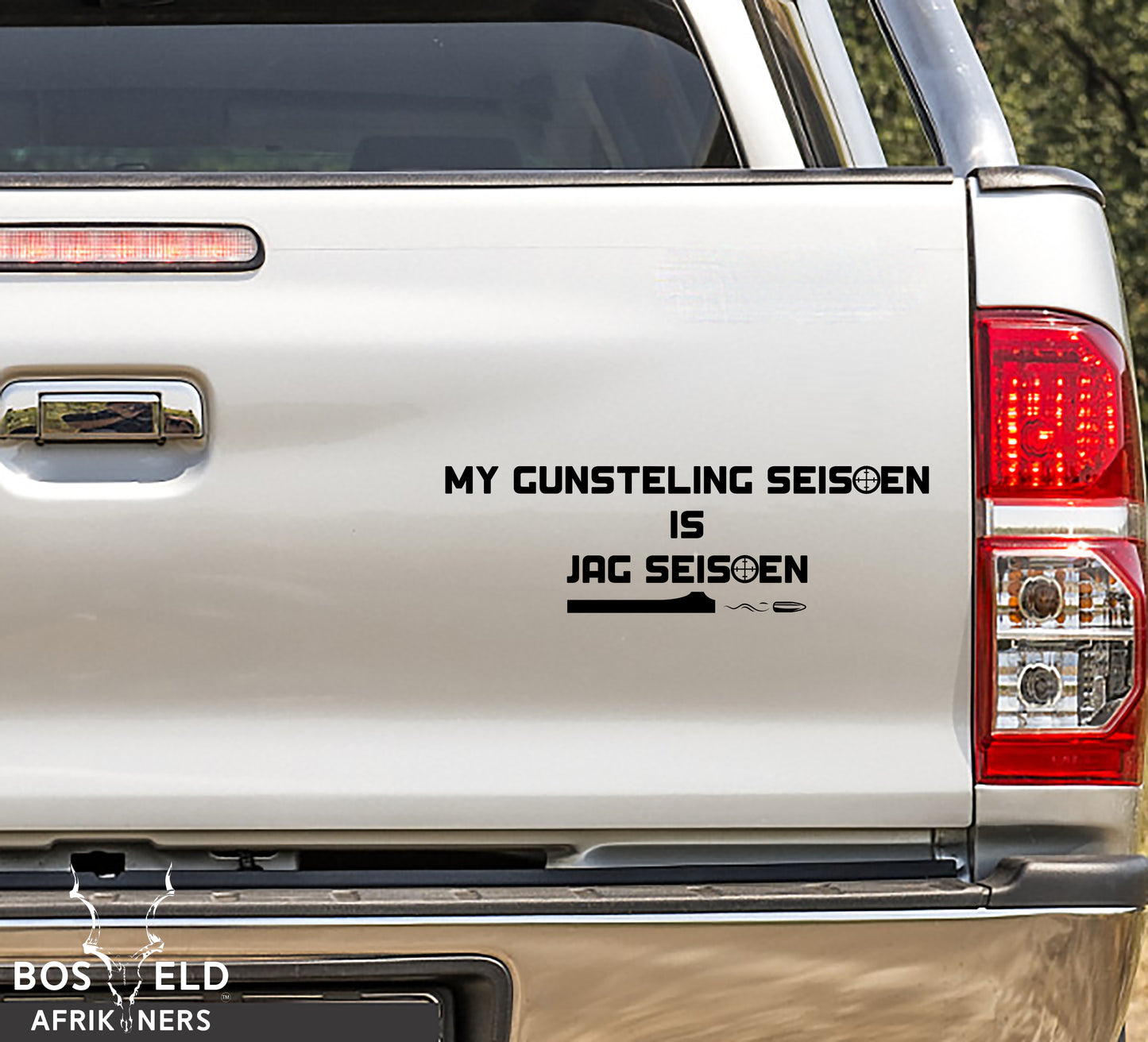 My Gunsteling Seisoen is Jag Seisoen African Wildlife Safari Vinyl Decal Sticker