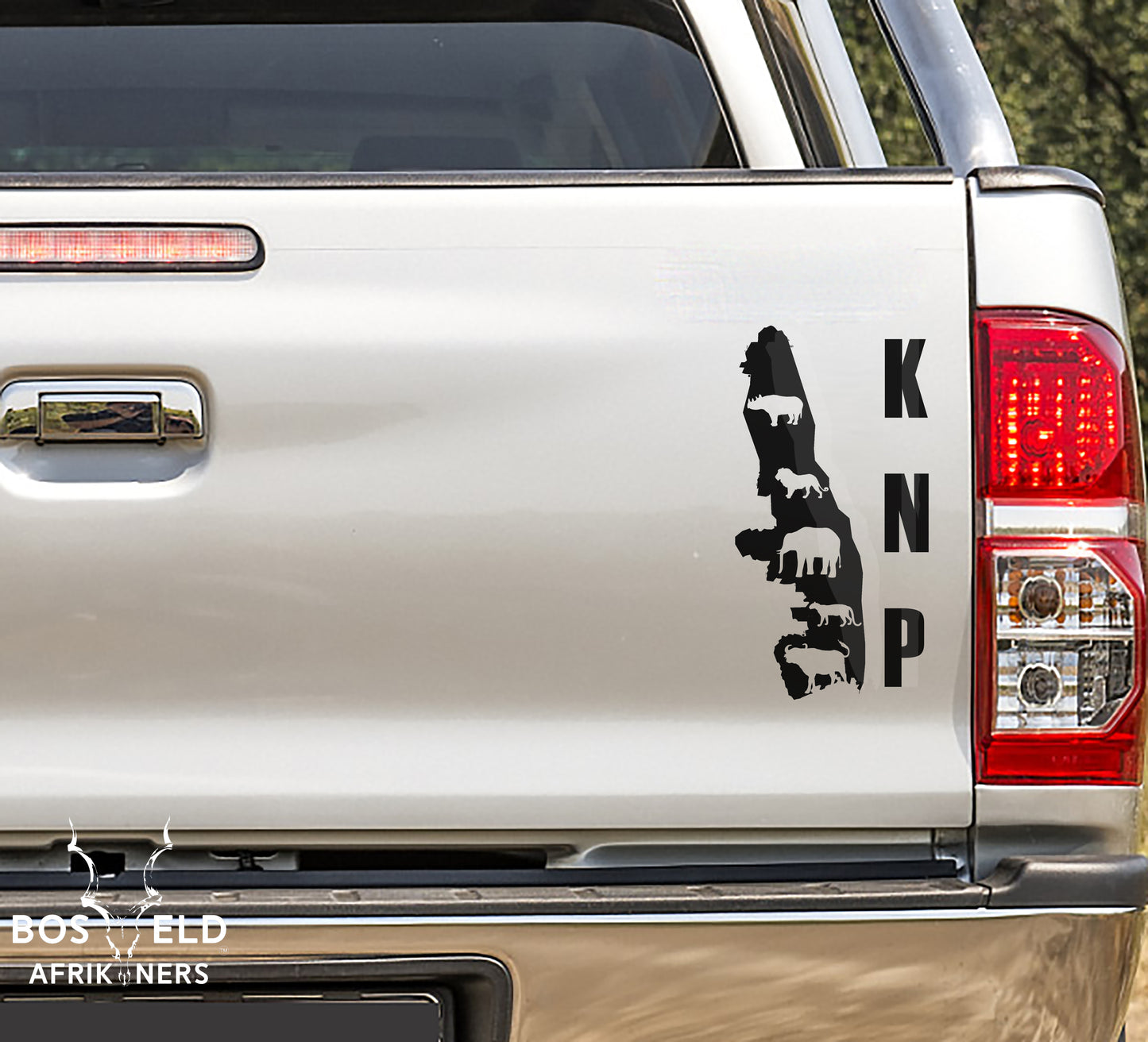 Kruger National Park Kruger Wildtuin Big Five Groot 5 African Wildlife Safari Bakkie Vinyl Decal Sticker