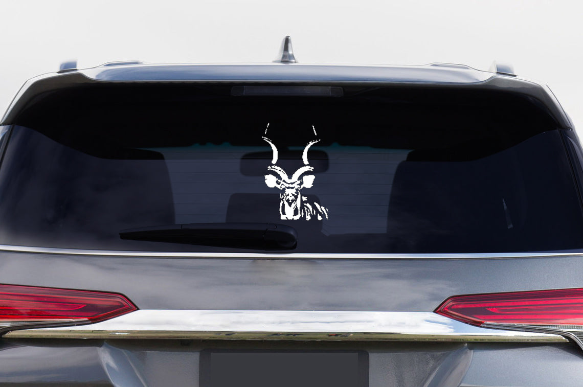 African Kudu Bok Antelope Head #2.1 Vinyl Decal Sticker