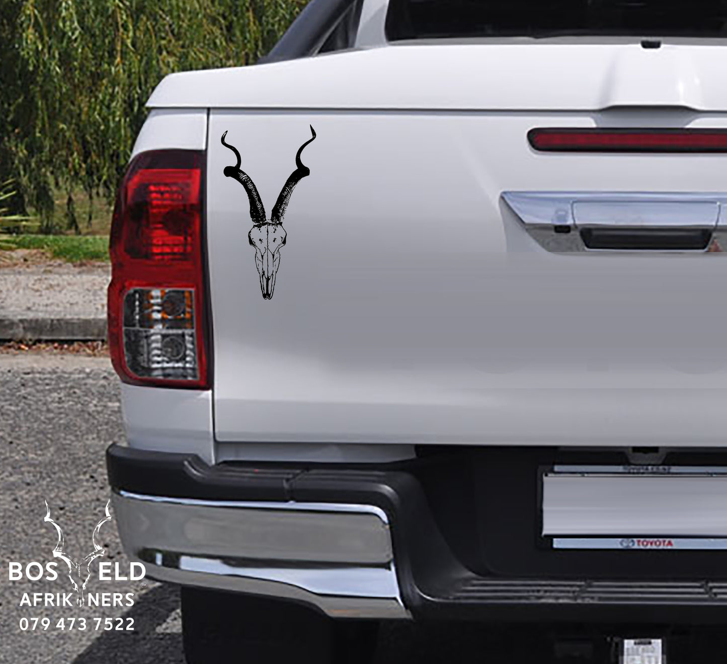 Real Kudu Skull Vinyl Decal Sticker