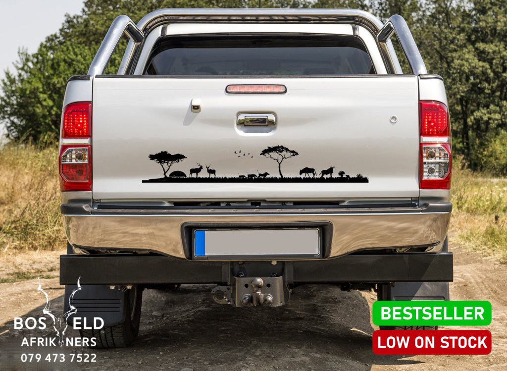 Kudu Warthog (Vlakvark) And Wildebeest Long Vinyl Decal Sticker Or