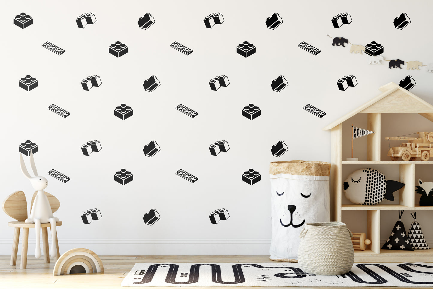 Lego Blocks Toy Boy Girl Baby Kids Bedroom Wall Art Decal Sticker Decor SA