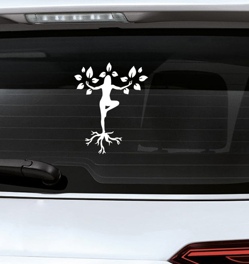 Tree Pose Yoga Vinyl Sticker