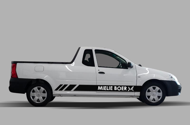 Mielie Boer Nissan NP200 Bakkie Decal Sticker Graphics Kit SA