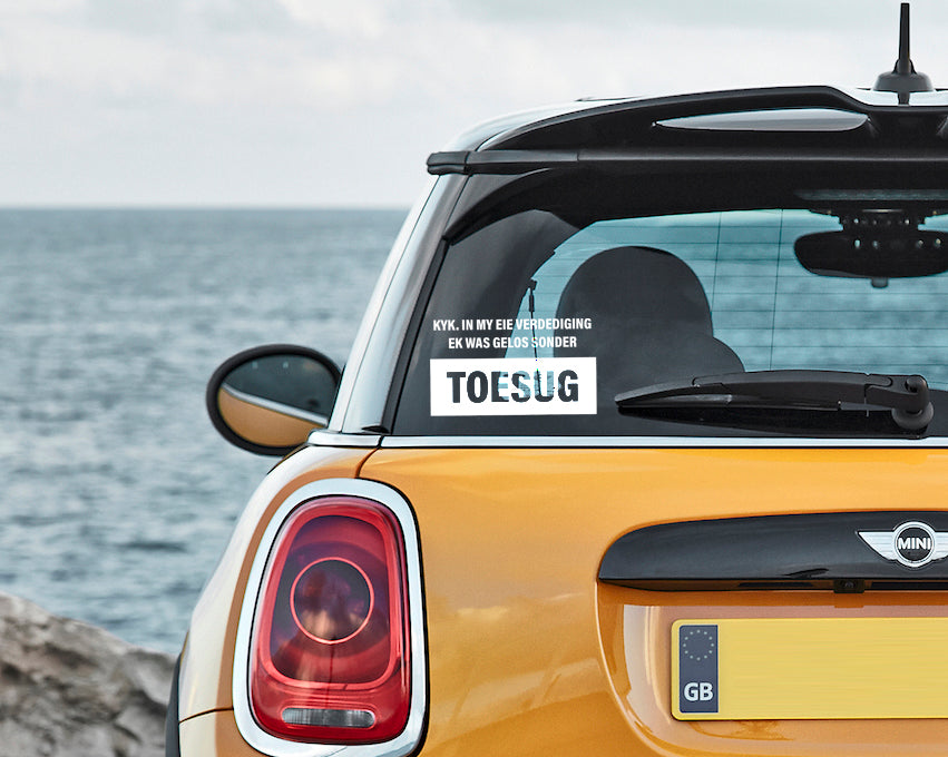 Kyk In My Eie Verdediging Afrikaanse Geskenk Grap Vinyl Decal Sticker Plakker