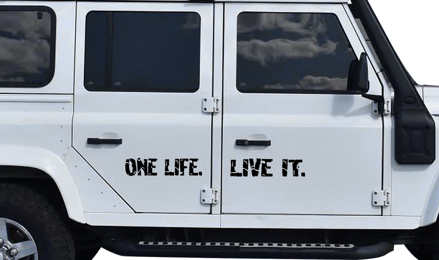 One Live Live It Rover Defender 90 110 Decal Sticker Graphics Kit SA