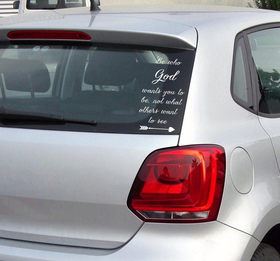 Be who God Christian Quote Bible Verse Scripture Wall Decal Art