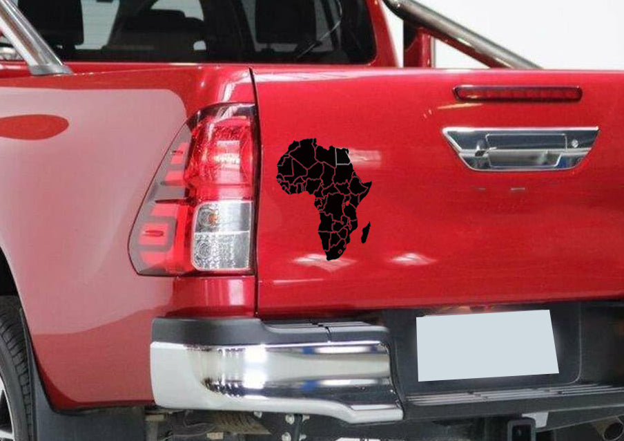 African Continent Map Vinyl Decal Sticker