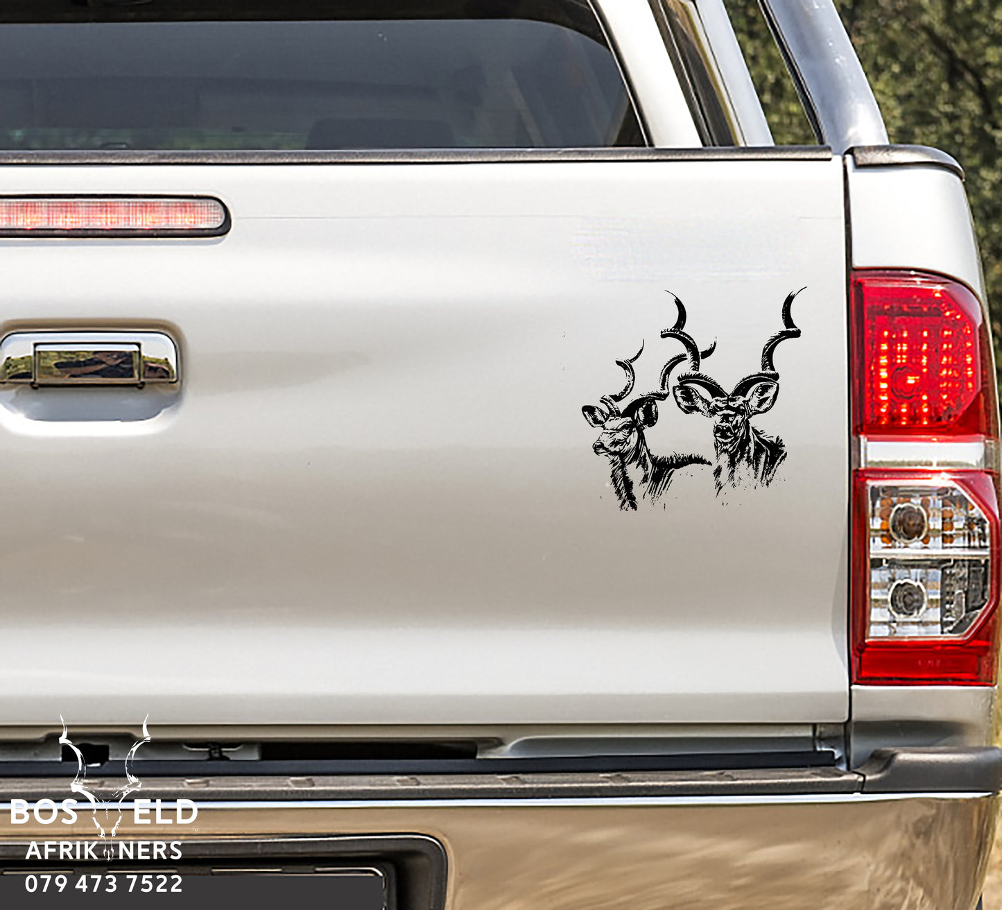 Pair of Kudu bulls Vinyl Decal Sticker