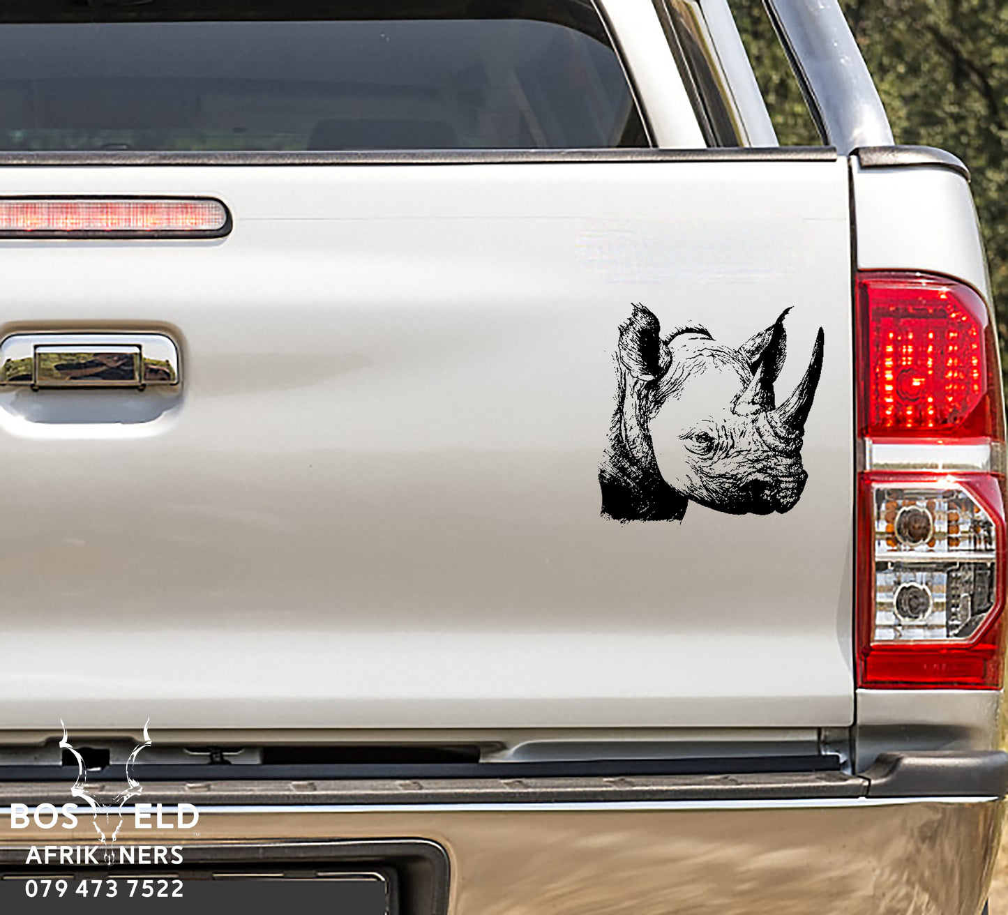 Rhino #3 Head Vinyl Decal Sticker