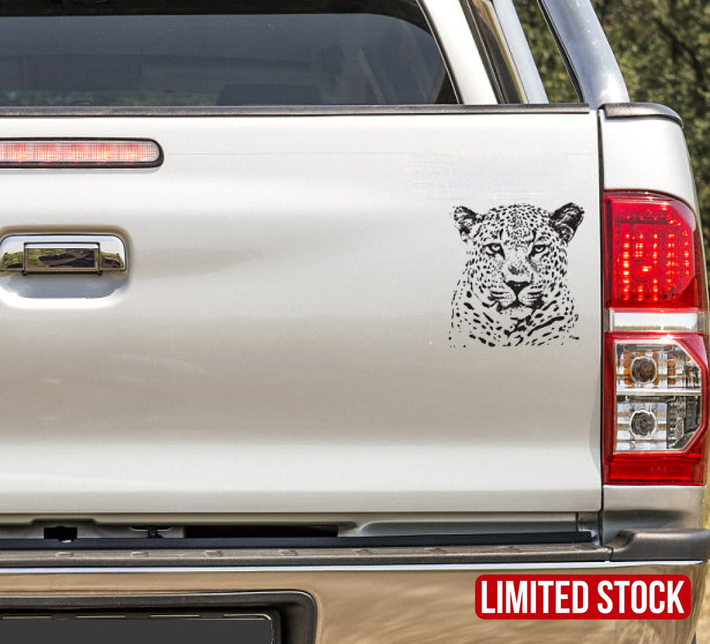 African Leopard Luiperd Head Vinyl Decal Sticker Or
