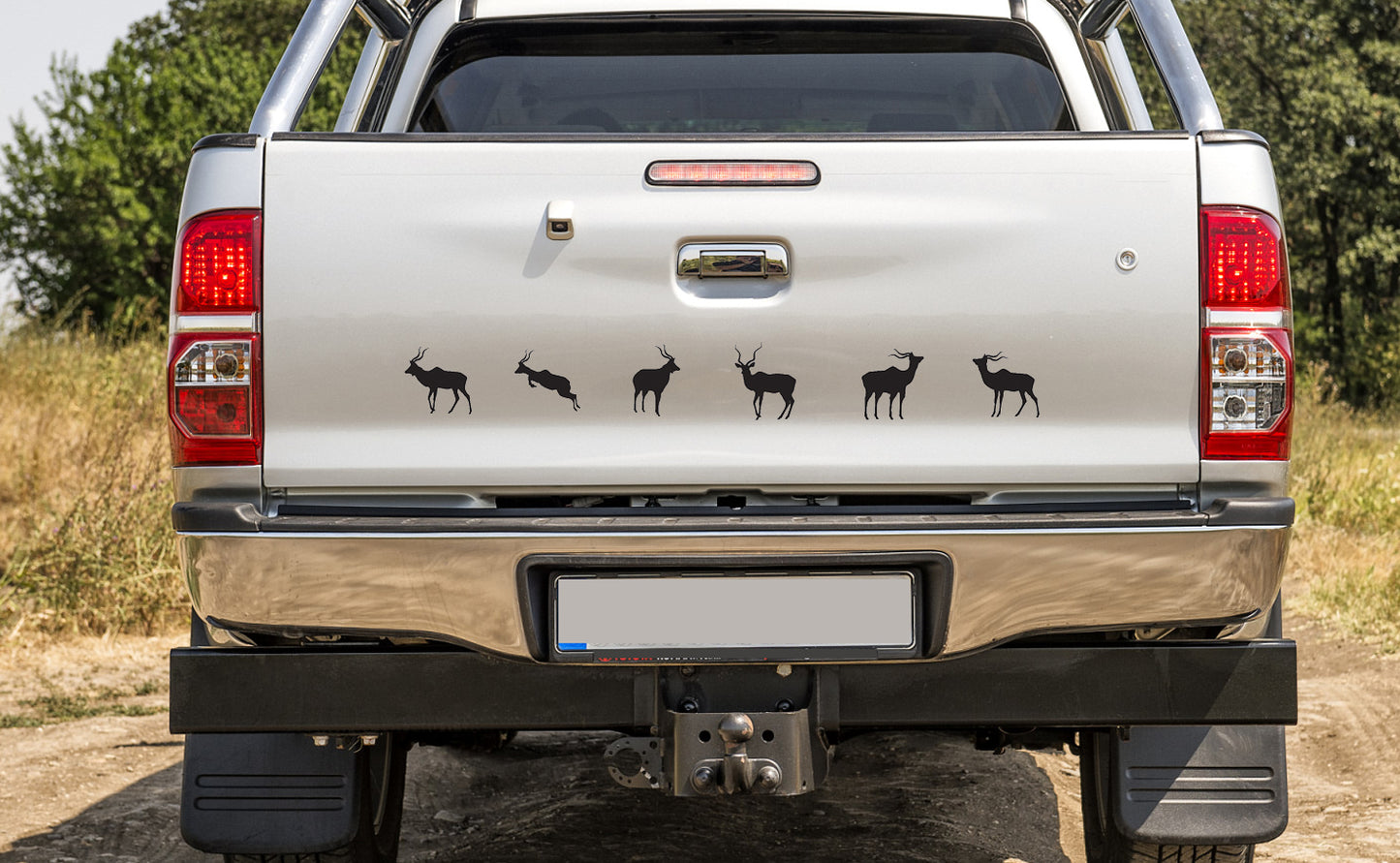 1 set of 6 Kudus Vinyl Decal Sticker