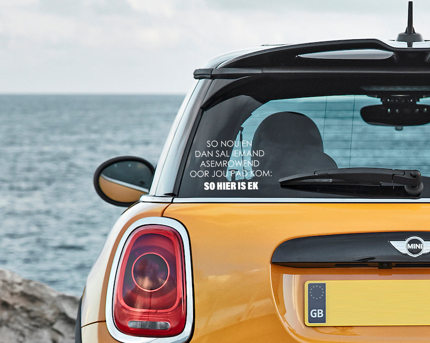 So Nou En Dan Afrikaanse Geskenk Grap Vinyl Decal Sticker Plakker