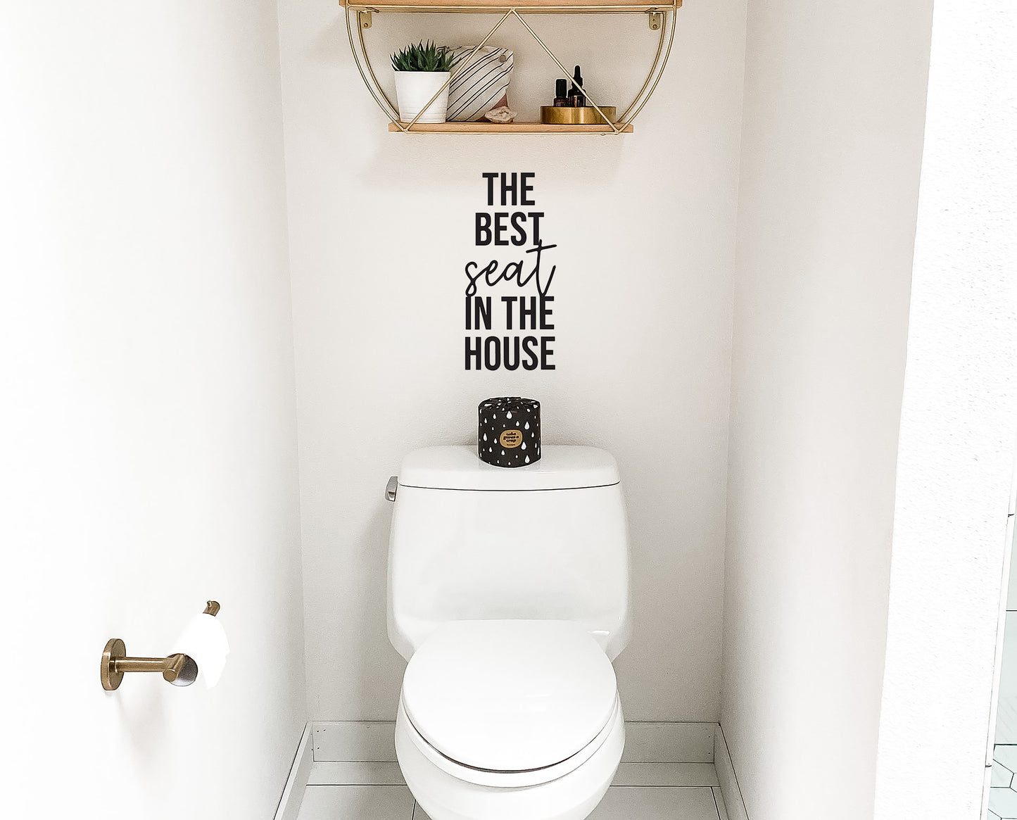 Best seat in the house Bathroom, Toilet, Washroom, Restroom Vinyl Decal Sticker Wall Decor