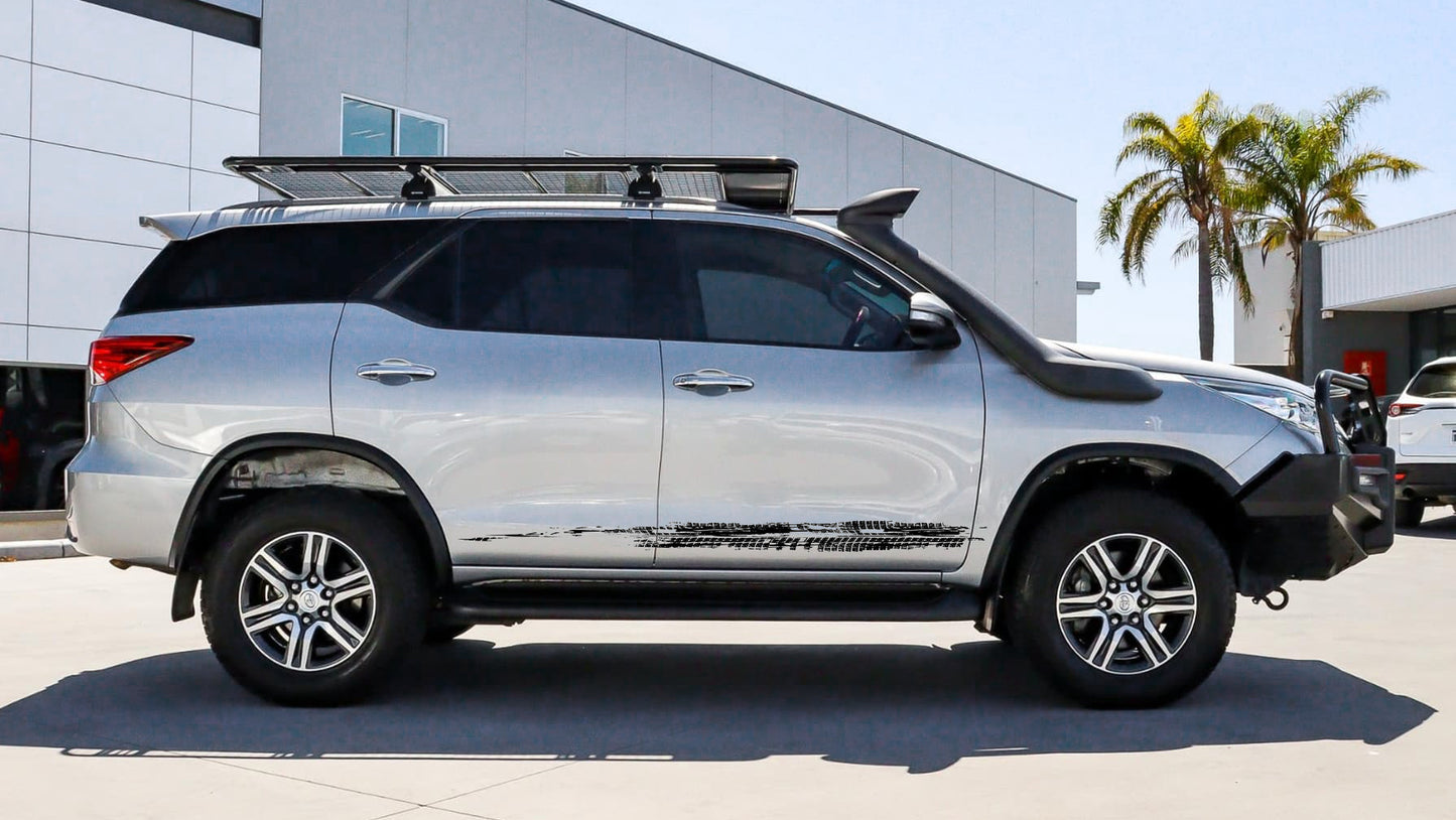 Tyre Skid Marks V4 Toyota Fortuner SUV Vinyl Sticker Graphics Kit SA