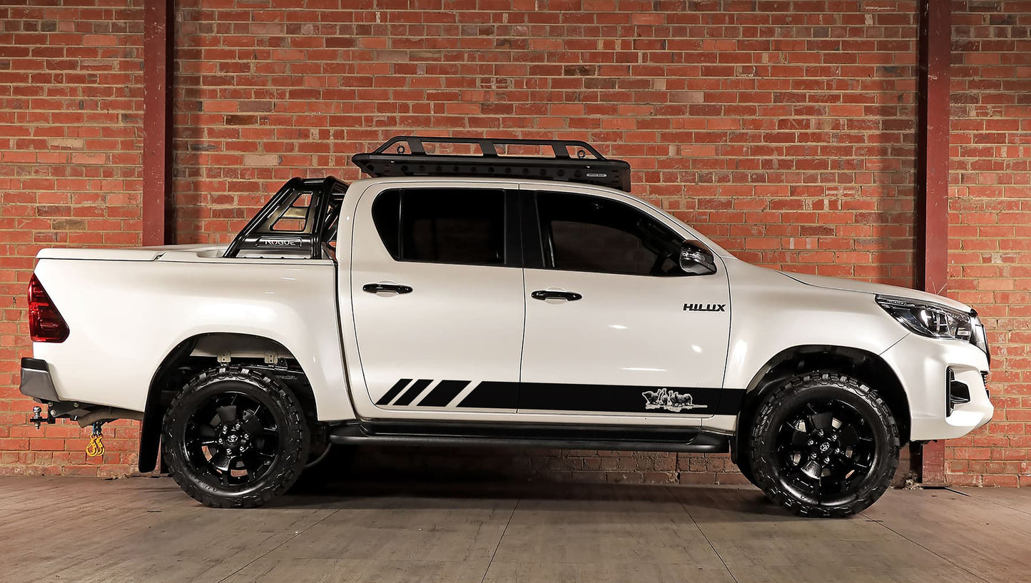 Tarentaal Guineafowls Toyota Hilux Bakkie Vinyl Sticker Graphics Kit SA