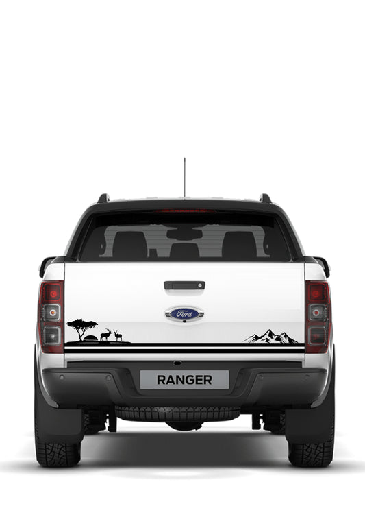 Ford Ranger| Toyota Hilux Vinyl Decal Sticker | African kudus and mountain