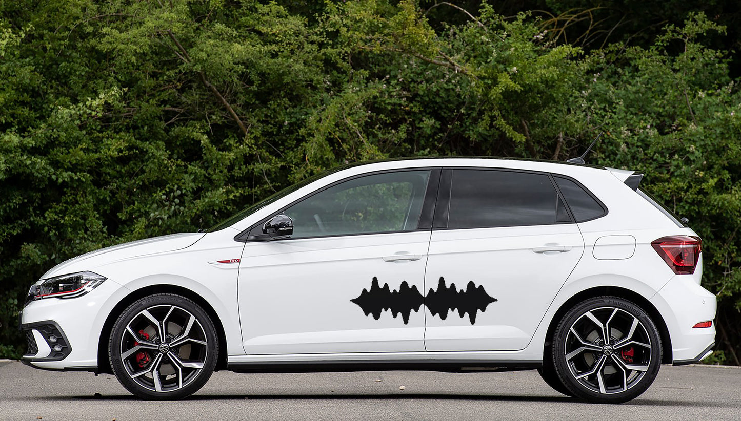 Volkswagen VW Polo Sound Waves V2 Decal Sticker Accessories Kit