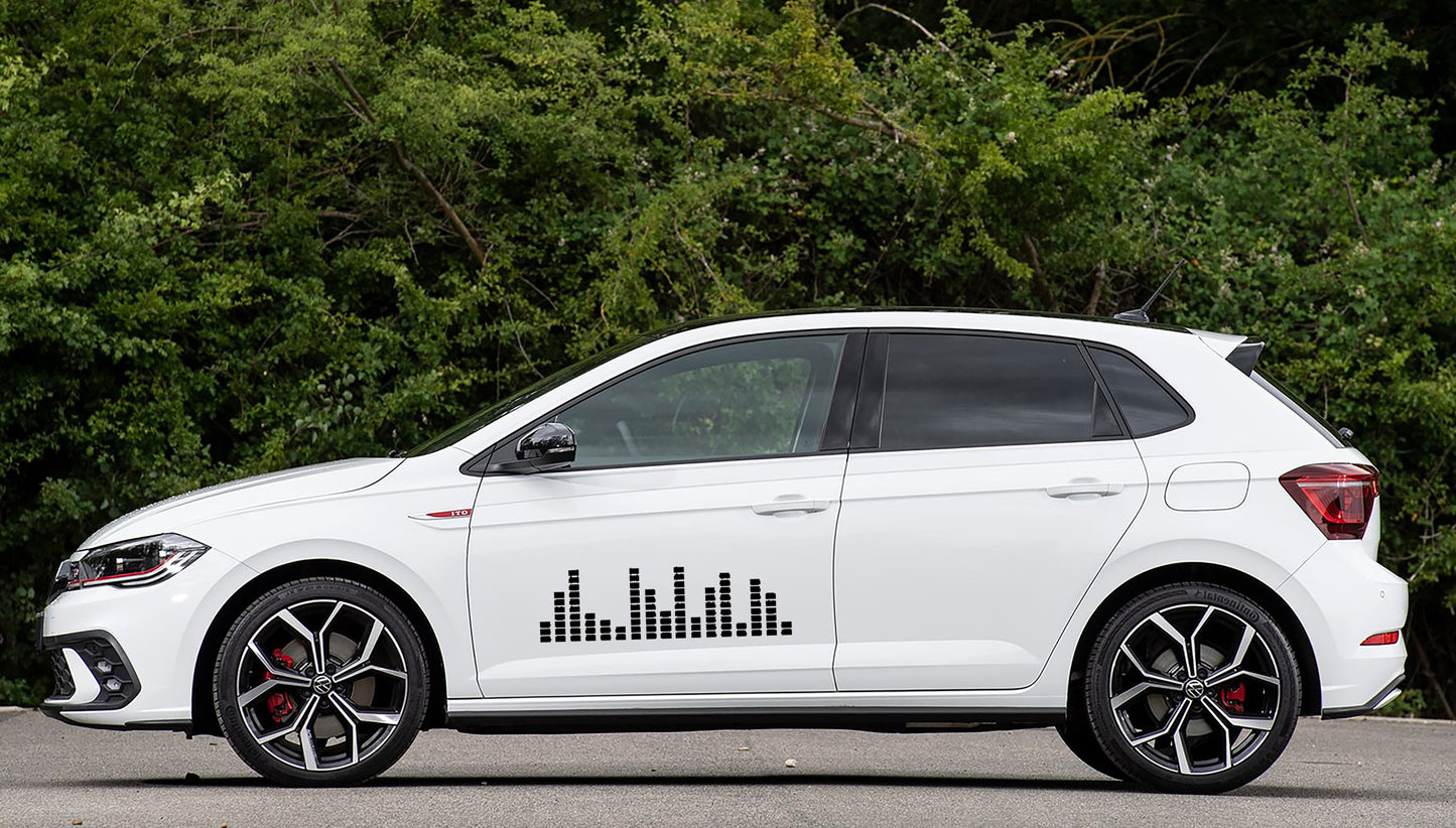 Volkswagen VW Polo Sound Waves V3 Decal Sticker Accessories Kit