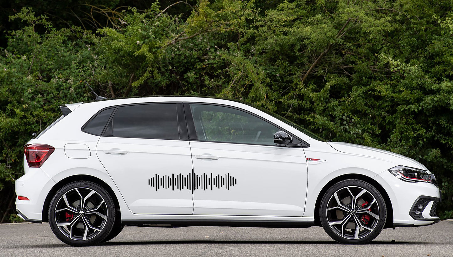 Volkswagen VW Polo Sound Waves V6 Decal Sticker Accessories Kit