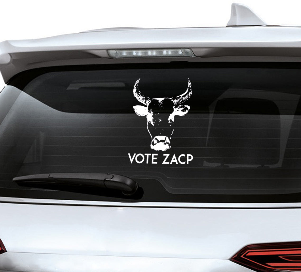 Vote ZACP Political Vinyl Decal Sticker
