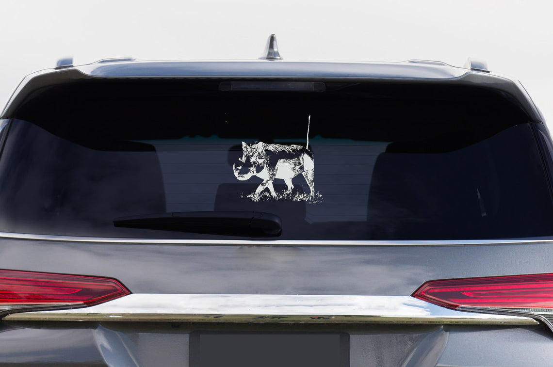 Full Body Warthog Vlakvark Vinyl Decal Sticker