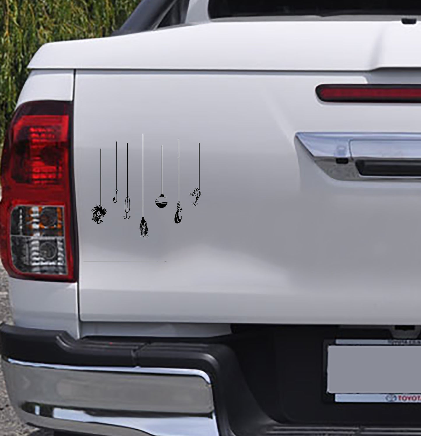 Fishing Bait Hook Visvang Aas Vinyl Decal Sticker